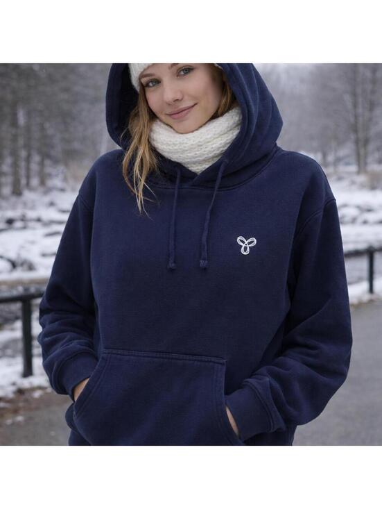 TNA Tops - TNA Aritzia Navy Blue Pullover Hoodie Women’s Size Small Cozy Sweatshirt